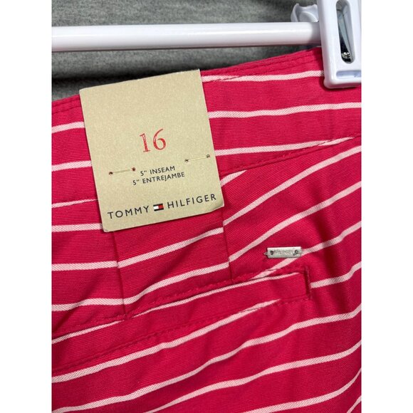 Tommy Hilfiger Womens Shorts 16 Striped Pink Preppy Nautical‎ Sailor - Picture 5 of 6